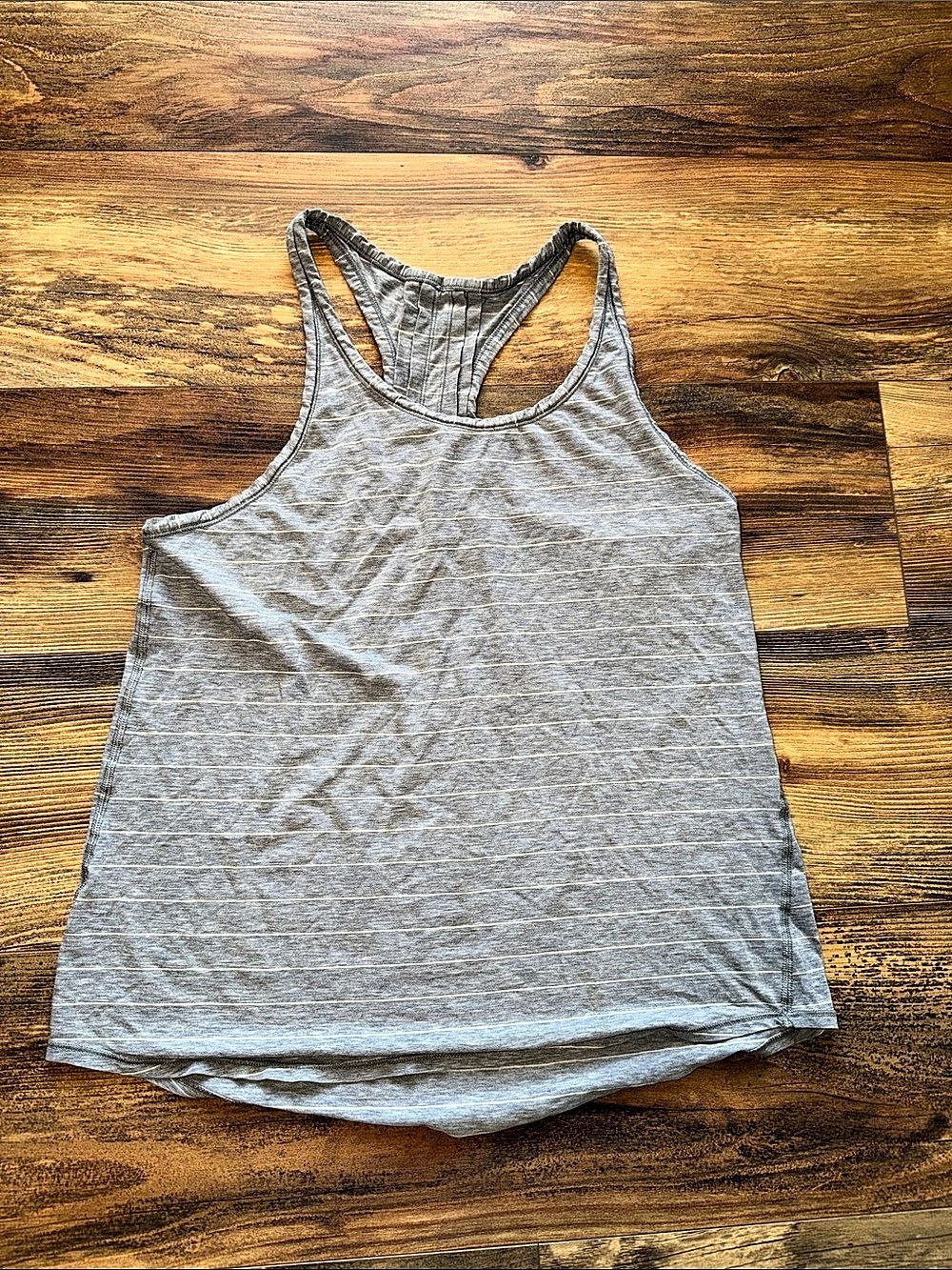 lululemon Love Tank *Pleated Gray Athletic Tank Top